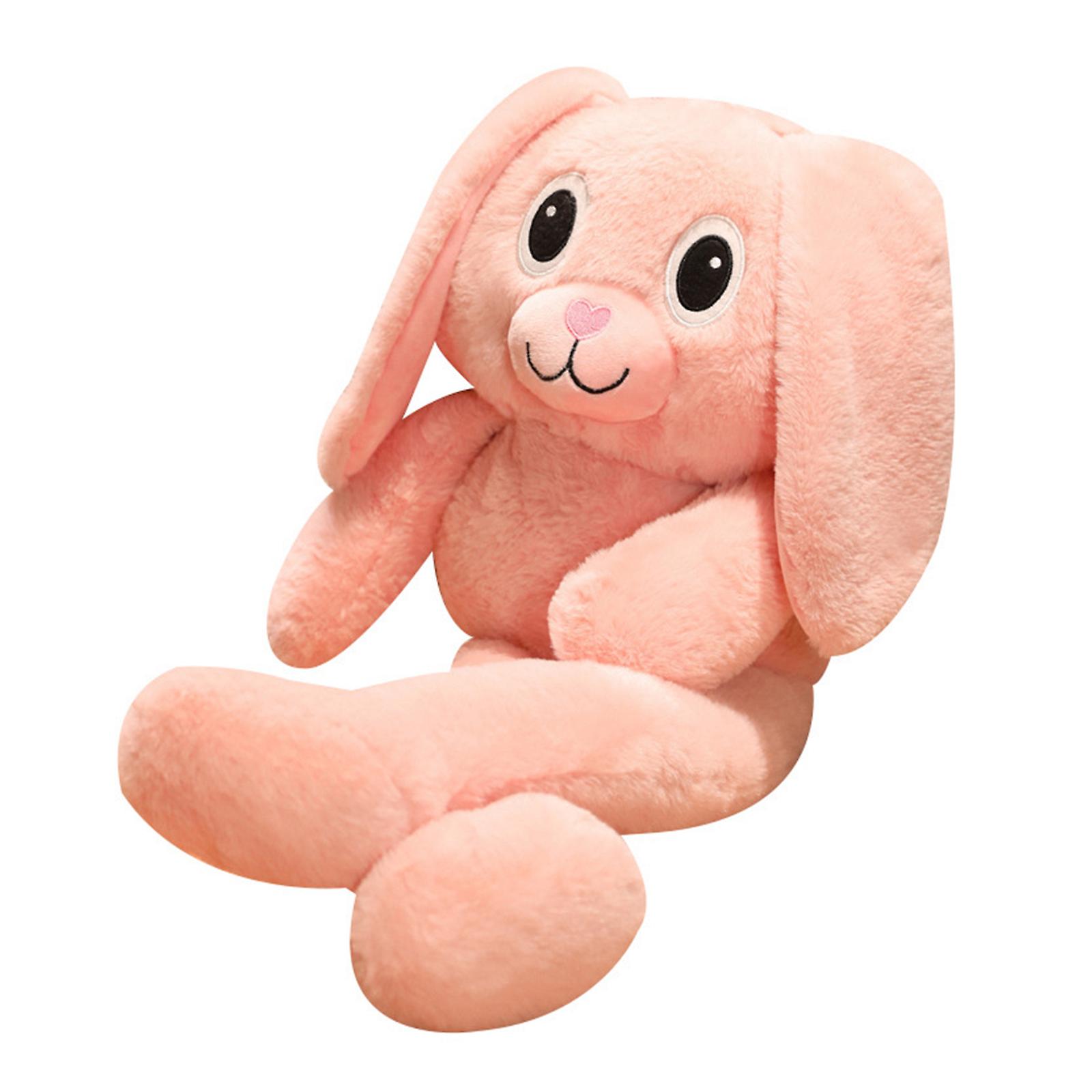 (80cm Pink) Stretched Ears， Stretchable Long Legged Rabbit