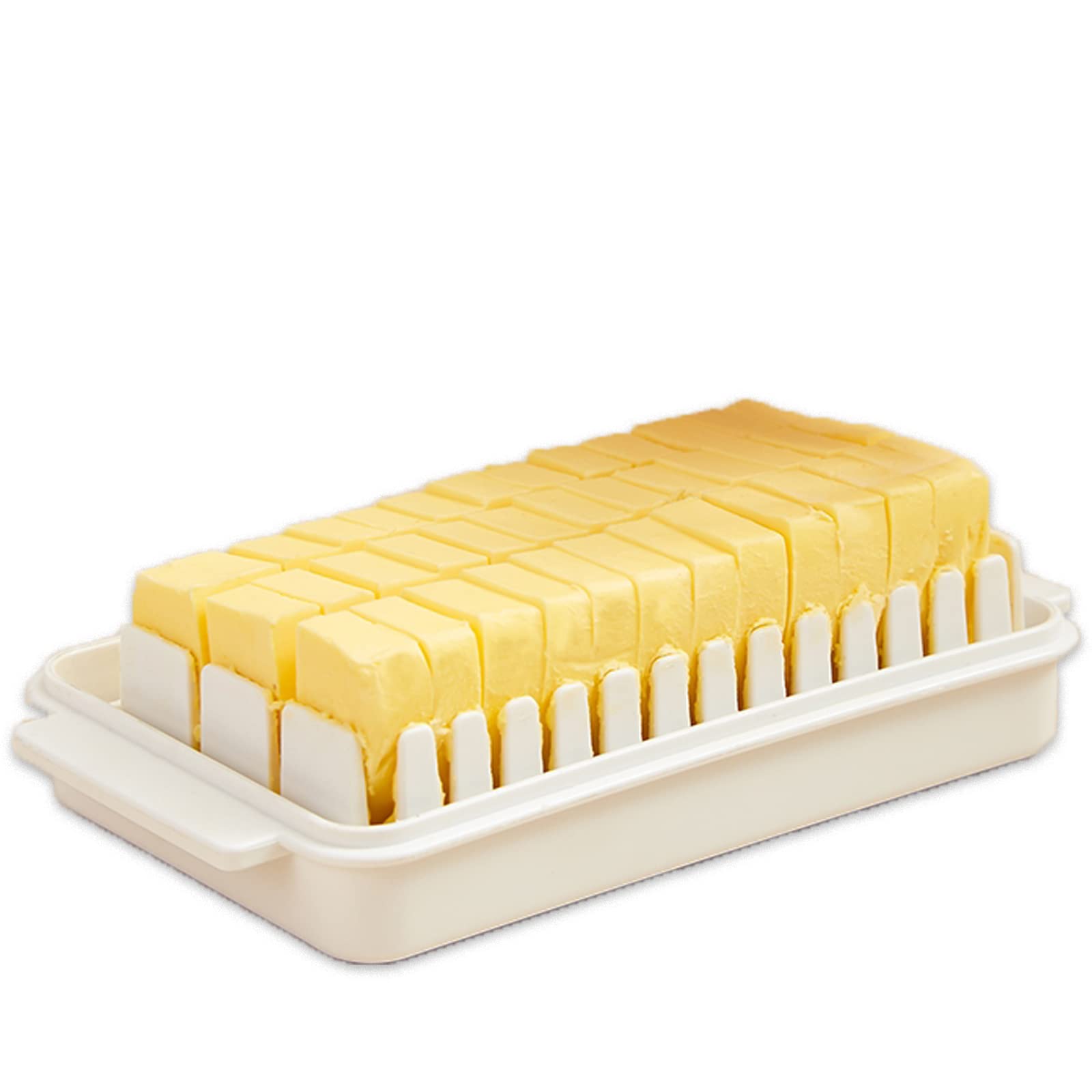 Butter Cutting Organizer Butter Cutting Storage Box Butter Fresh-Keeping Box Sealed Rectangular Kitchen Household Storage Box， Easy Storage and Use