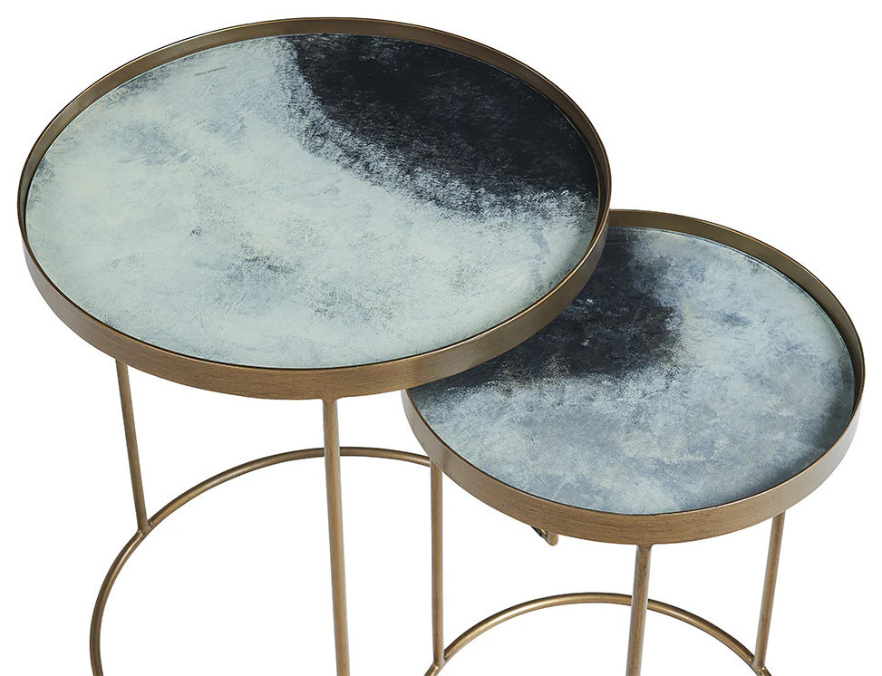 Ulyana Nesting Tables  Set of 2   Modern   Coffee And Accent Tables   by Rustic Home Furniture Deco  Houzz