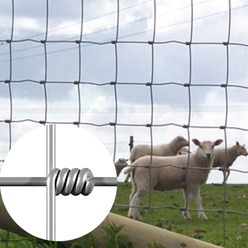 Factory supply best price hinge joint field fence goat farming grassland cheap field fence for sale