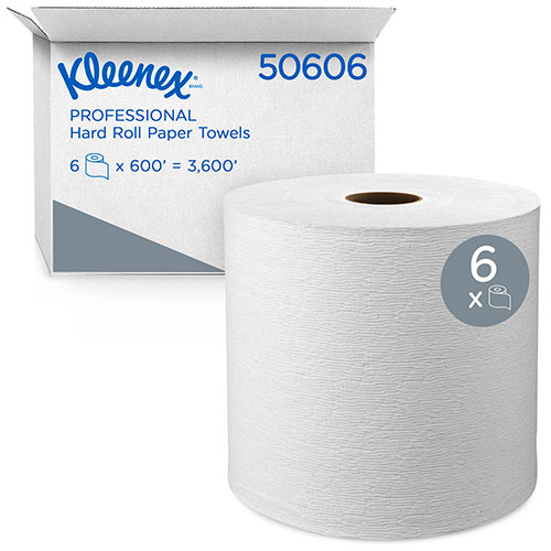 Kimberly-Clark Kleenex Hard Roll Paper Towels (50606) with Premium Absorbency Pockets | 1.75