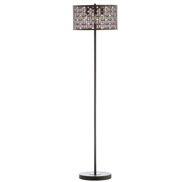 Mosiac Floor Lamp Oil Rubbed Bronze black multi Safavieh