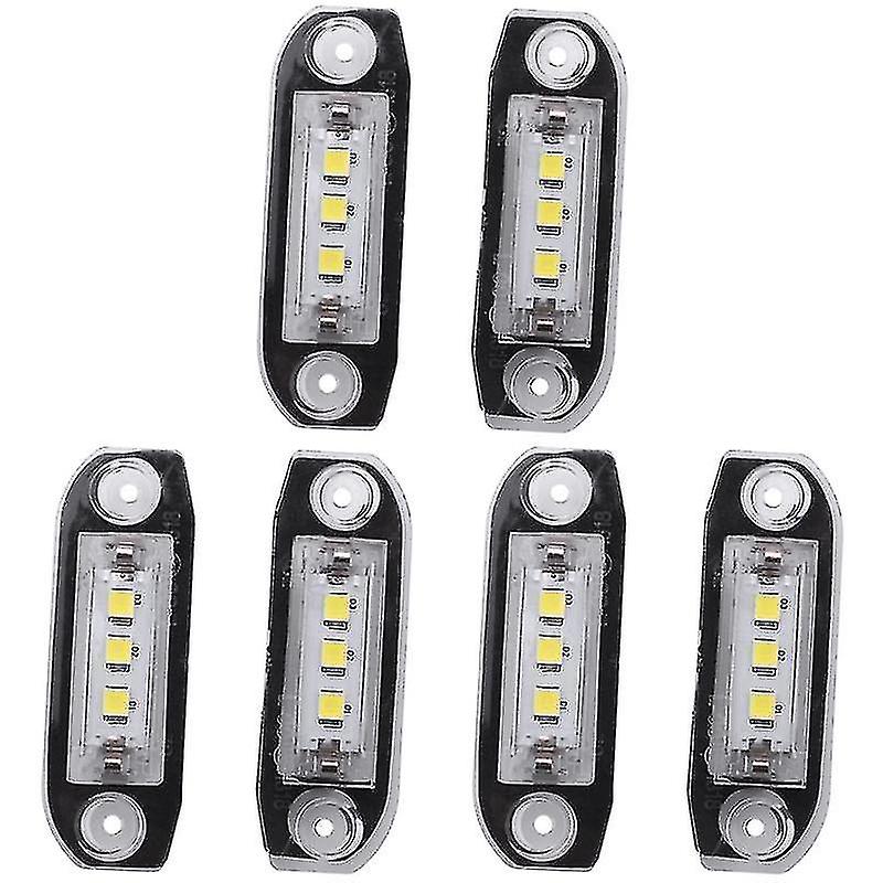 6pcs Led License Plate Light For S80 Xc90 S40 V60 Xc60 S60 C70 V50 Xc70 V70