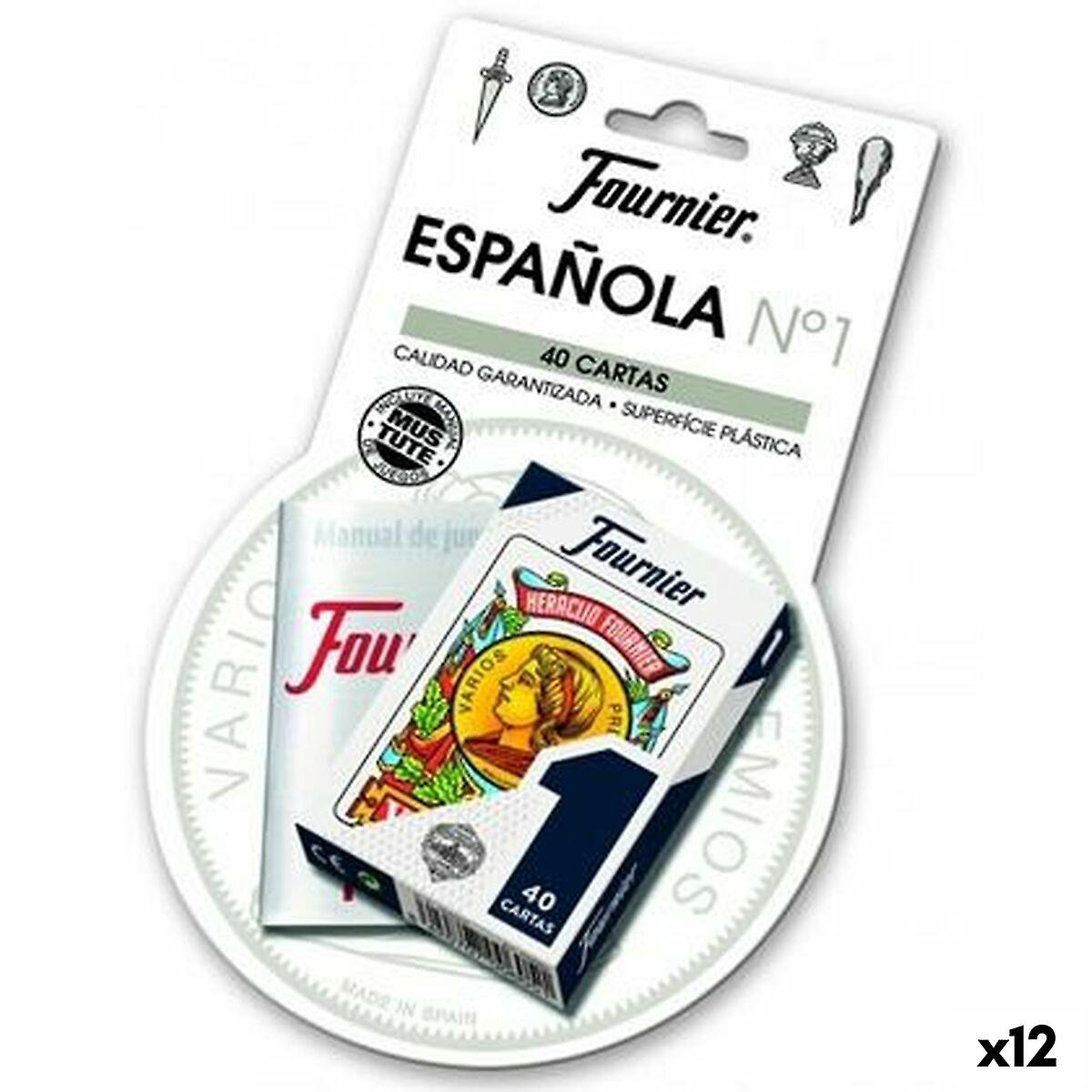 Pack of Spanish Playing Cards (40 Cards) Fournier 12 Units (61，5 x 95 mm)