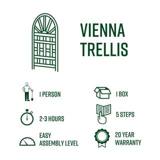 VITA 49L x 84H Vienna Vinyl Trellis White VA68203 VA68203