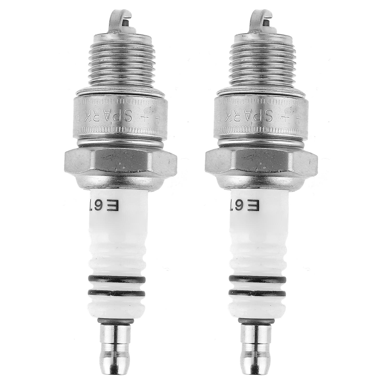 2pcs Ignition Spark Plugs E6tc Fit For Pw50 Py50 Peewee 50 Pit Dirt Bike