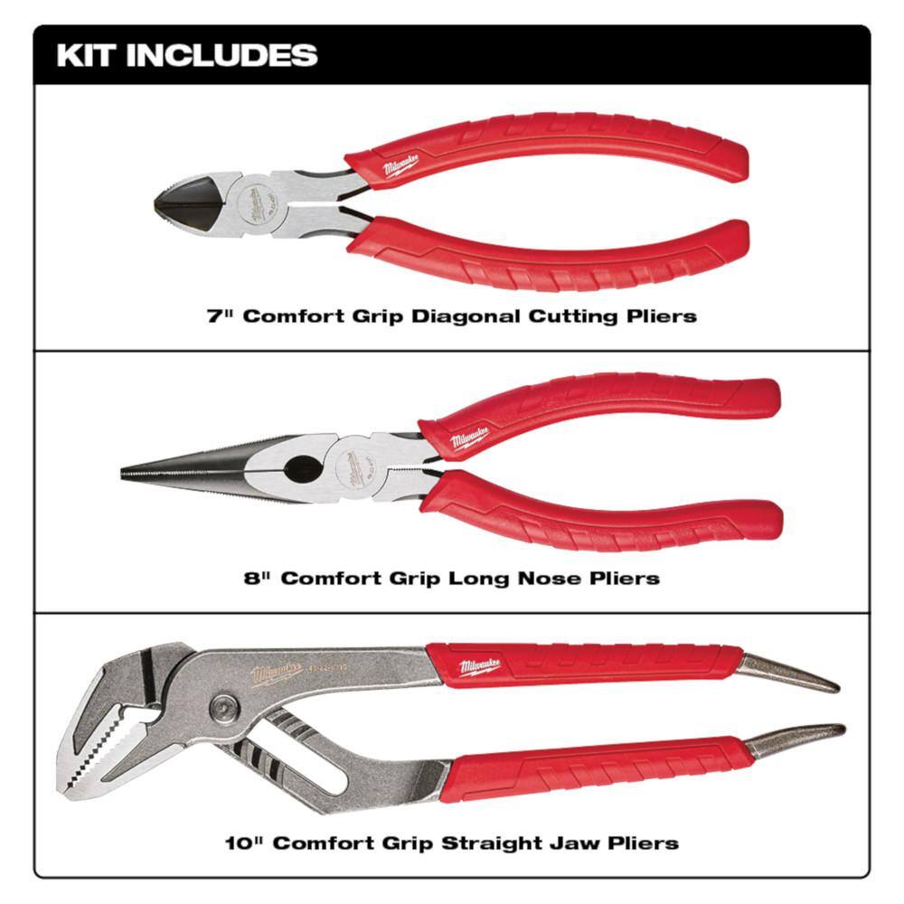 MW Screwdriver Set with Pliers Kit and FASTBACK Folding Utility Knife Set (15-Piece) 48-22-2710-48-22-6331-48-22-1503