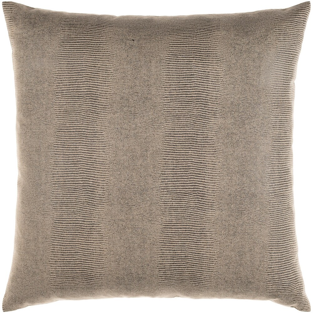 Sachine Modern Oatmeal and Black Cotton Throw Pillow