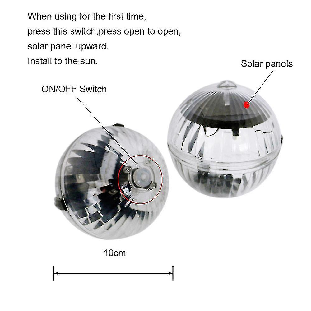 Solar Pool Light， Auto Led Lighting Color Changing Waterproof Ball Solar Lamp Floating Waterproof Outdoor Solar Lamp Decoration For Pool / Lawn / Gard