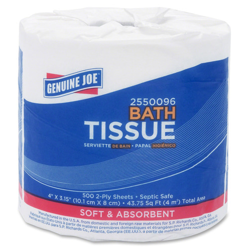 Genuine Joe 2ply Standard Bath Tissue Rolls  GJO2550096