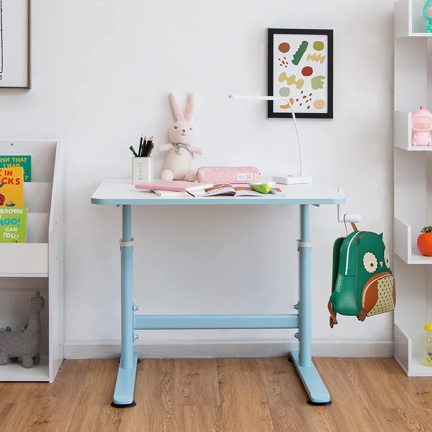 Kids Desk, Height Adjustable Children Study Desk for 3-10 Years Old Boys & Girls