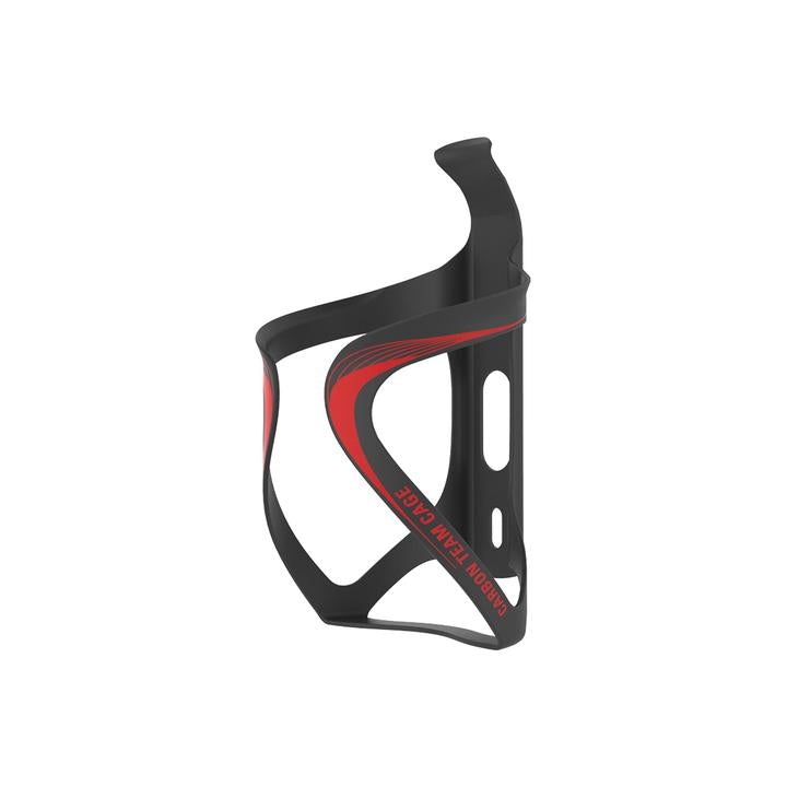 Lezyne Carbon Team Water Bottle Cage - Matt Black-Red