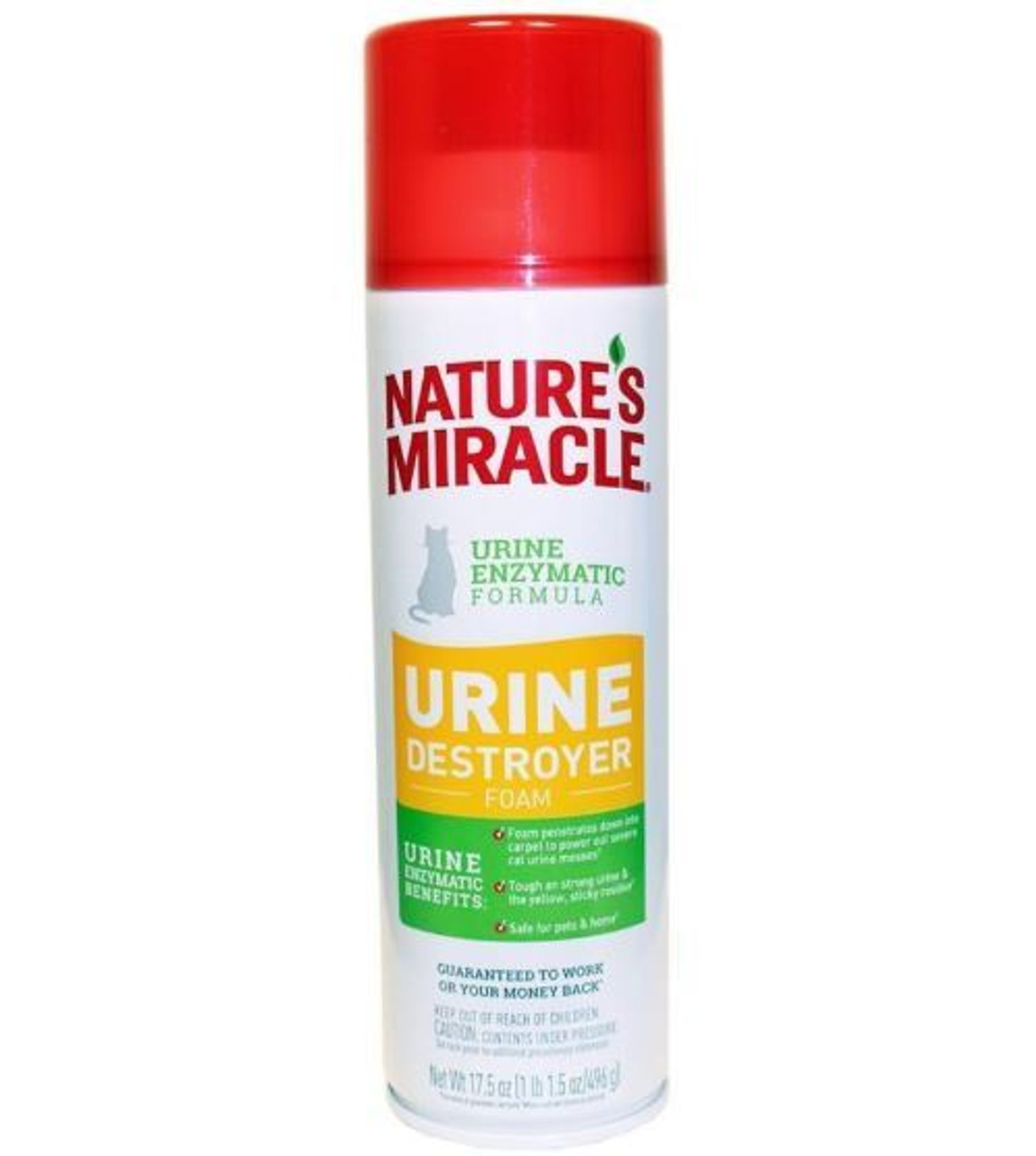 Nature's Miracle Cat Urine Destroyer Foam， 17.5 oz. Aerosol Can