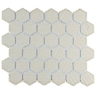 Merola Tile Metro 2 in. Hex Black Porcelain Mosaic Tile (10.0 sq. ft.Case) FXLM2HMB