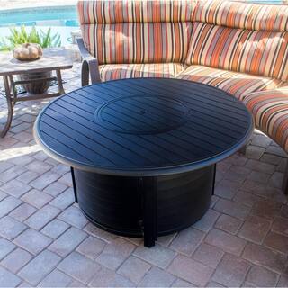 AZ Patio Heaters 22 in. Cast Aluminum Round Slatted Fire Pit F-1350-FPT