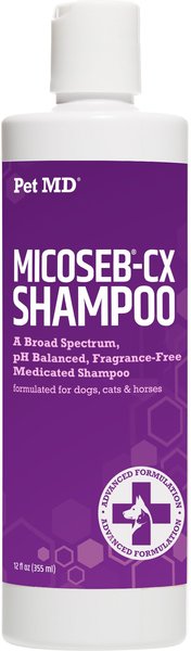 Pet MD Micoseb-CX Anti-Fungal Medicated Pet Shampoo， 12-oz bottle