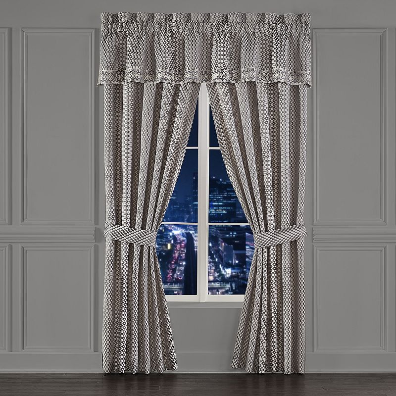 Five Queens Court Houston Charcoal 2-pack Window Curtain Set