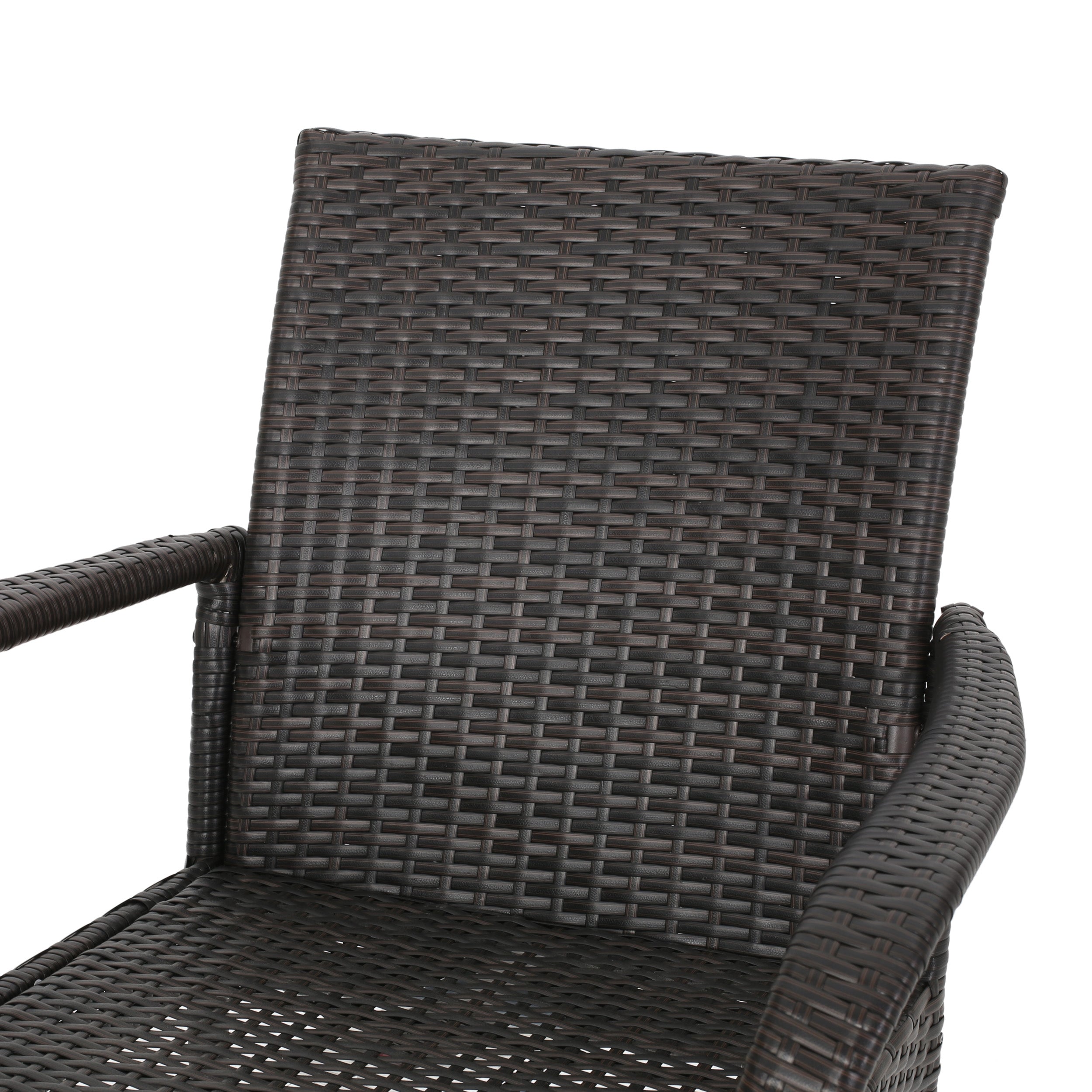 Zakyiah Outdoor Contemporary 4 Seater Wicker Dining Set