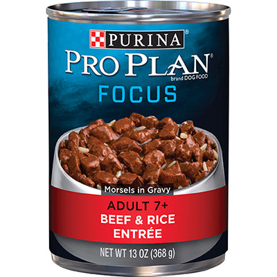 Purina Pro Plan Senior Beef and Rice Entrée Canned Dog Food