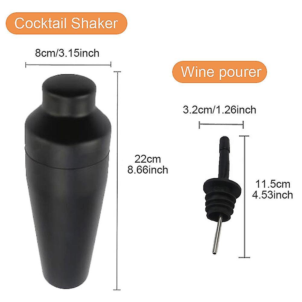 8pcs Beverage With Strainer Ice Tong Stainless Steel Bar Tool Cocktail Maker Set