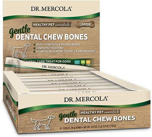 Dr. Mercola Gentle Chew Bone Rawhide-Free Large Dental Dog Treats