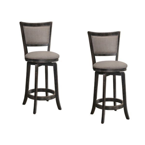 Best Master Furniture 29-inch Upholstered Swivel Bar Stools (Set of 2)