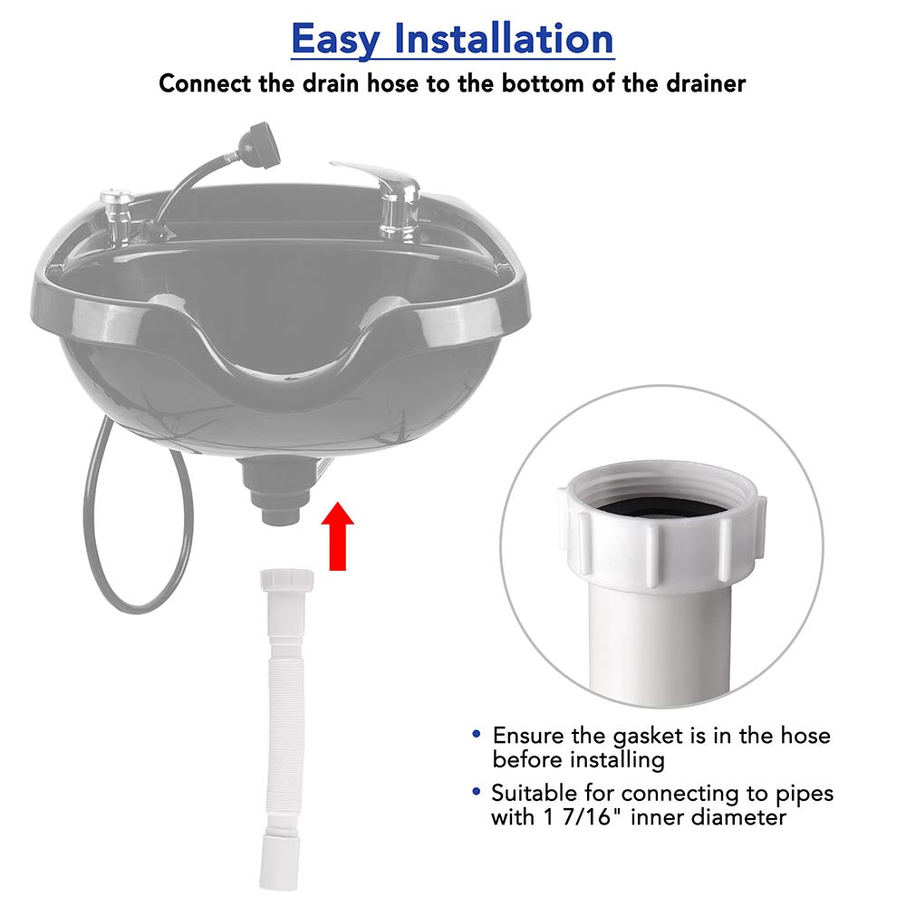 Yescom Shampoo Bowl Drain Hose 1 7/16