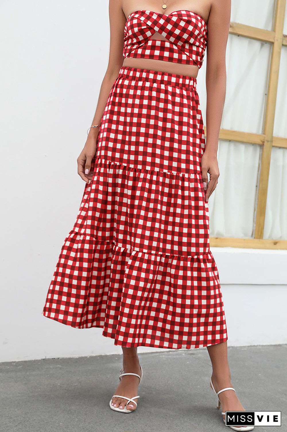 Plaid Beach Skirt Wholesale