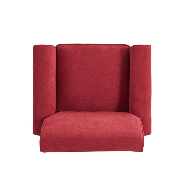 Copper Grove Herve Brick Red Velvet Traditional Arm Chair