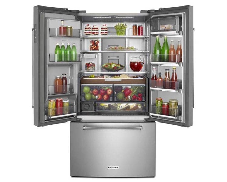 KitchenAid 23.8 Cu. Ft. PrintShield Stainless Steel Counter-Depth French Door Refrigerator