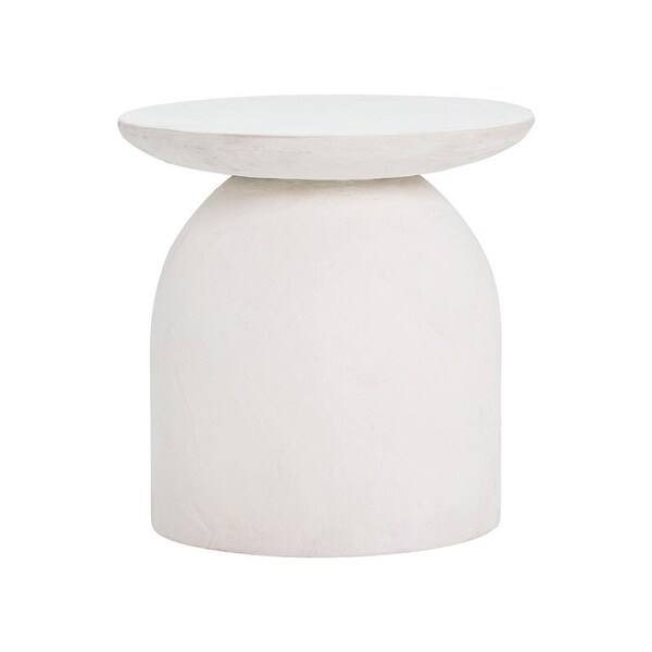 Aloe White Concrete Indoor / Outdoor Side Table