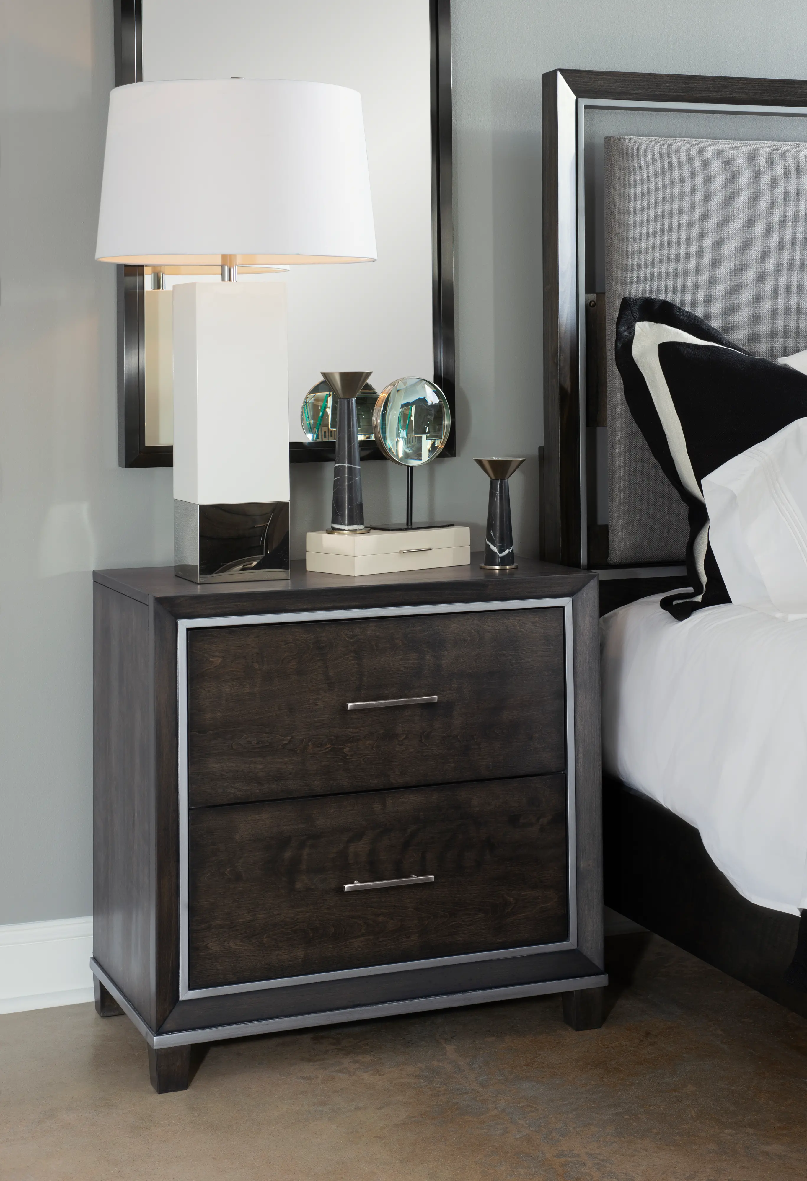 Counter Point Smoke Gray Nightstand