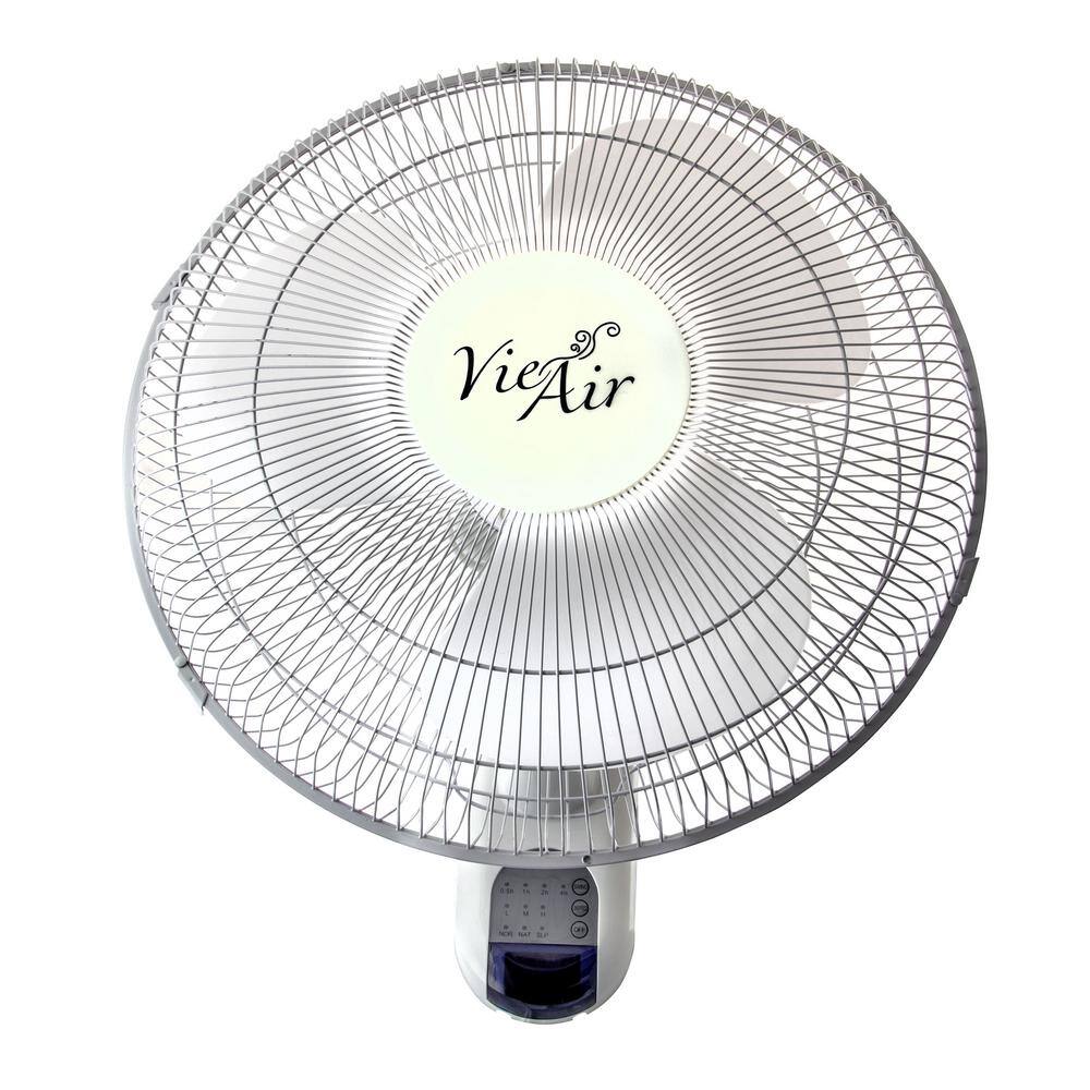 Vie Air 16 in. White 3 Speed Plastic Wall Fan with Remote Control 985109798M