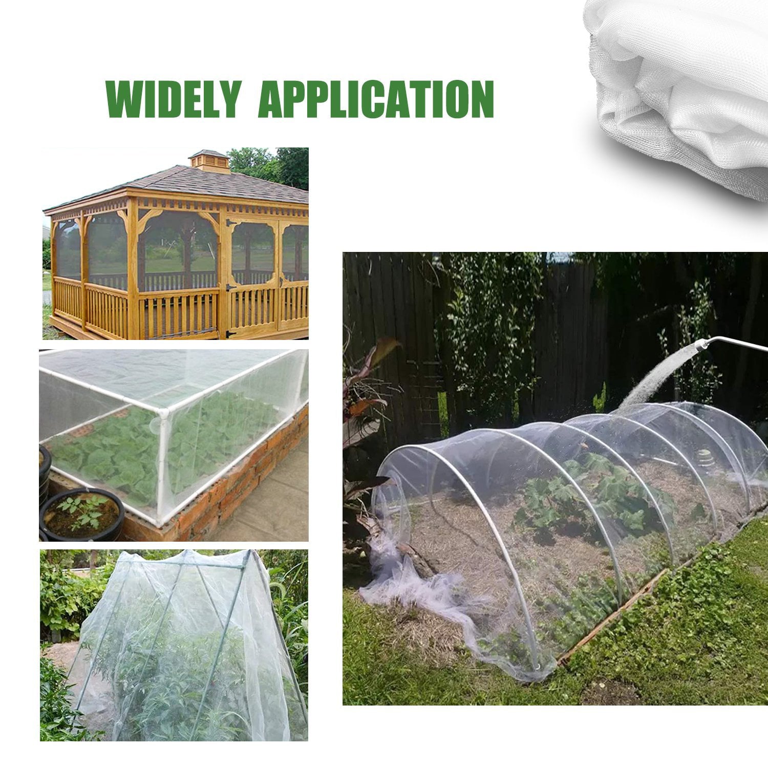 Garden Netting - 10 x 100Ft Plant Net, Plant Covers Bird Barrier Ultra Fine Mesh Protection Netting for Vegetable Plants Fruits Flowers Crops Greenhouse, Net Cover