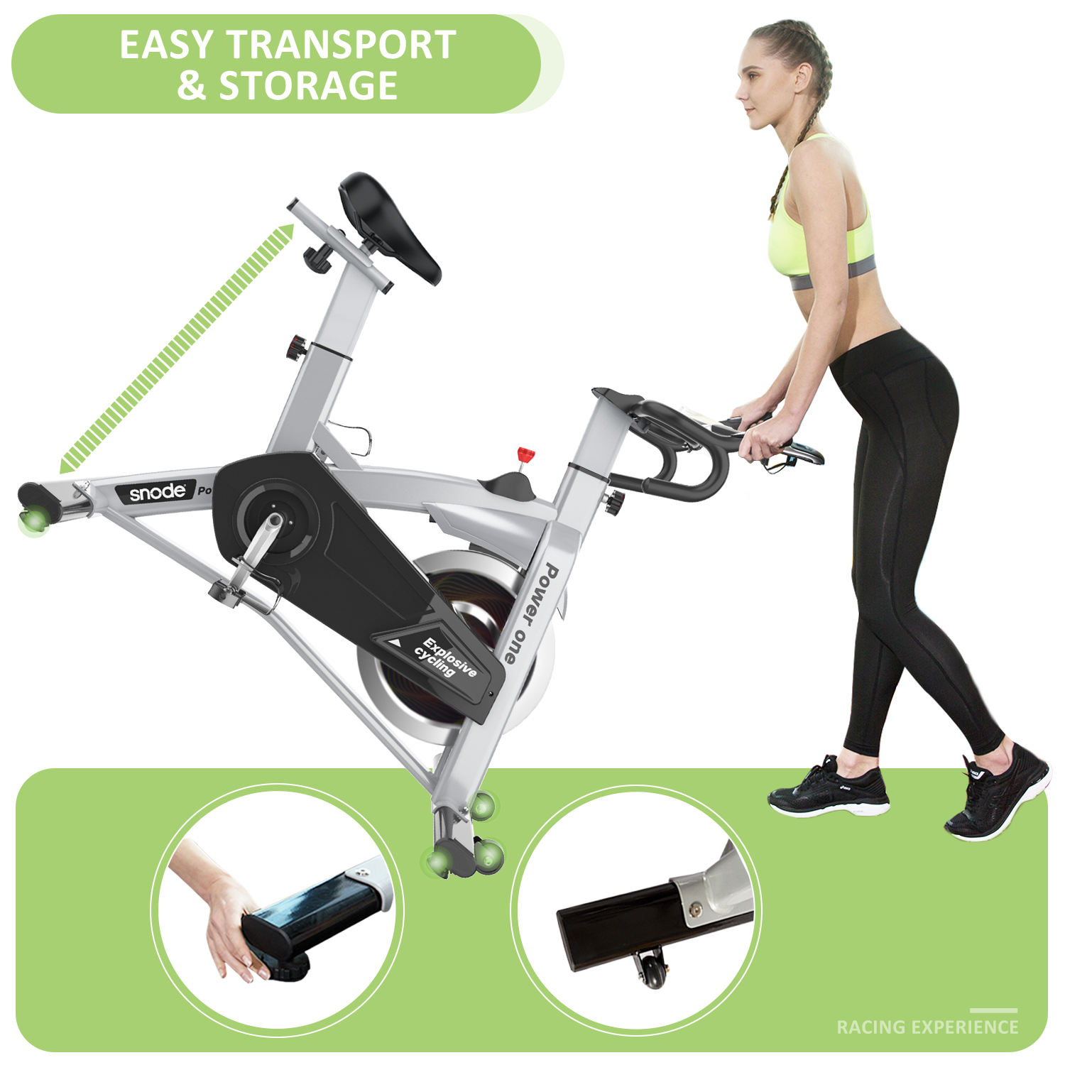 snode 8729 magnetic spinning indoor exercise fit bike fitness cycling spinning bike body building for sales