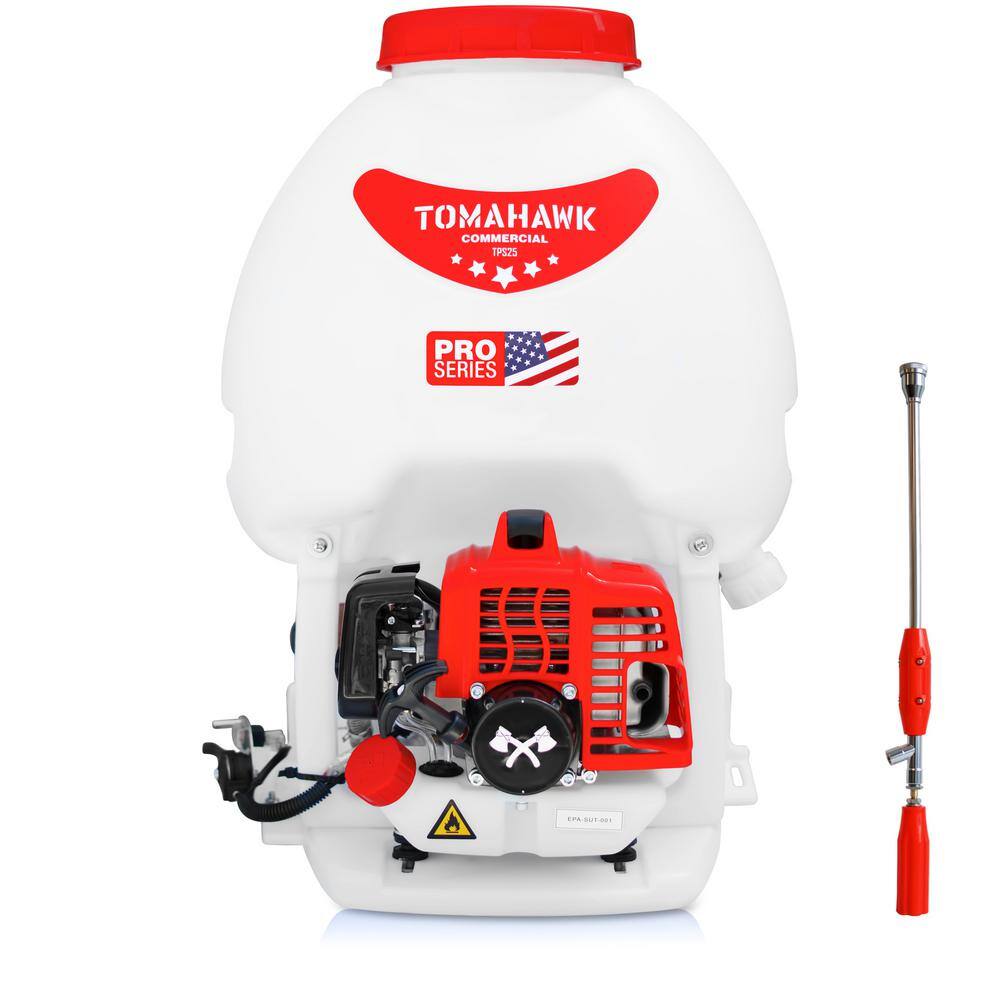 Tomahawk Power 5 Gal. Gas Power Backpack Sprayer with Fogging Attachment for Pesticide Disinfectant and Fertilizer TPS25 + CG