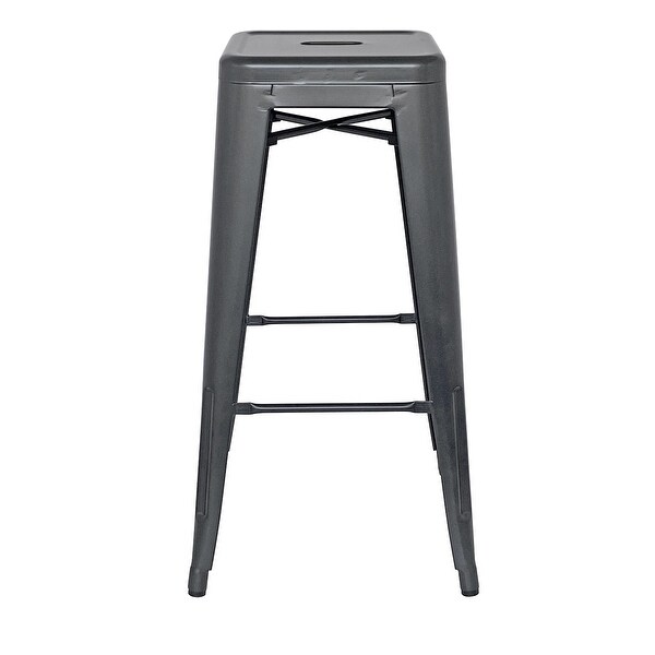 Metropolis Metal Backless Bar Stool，Set of 4