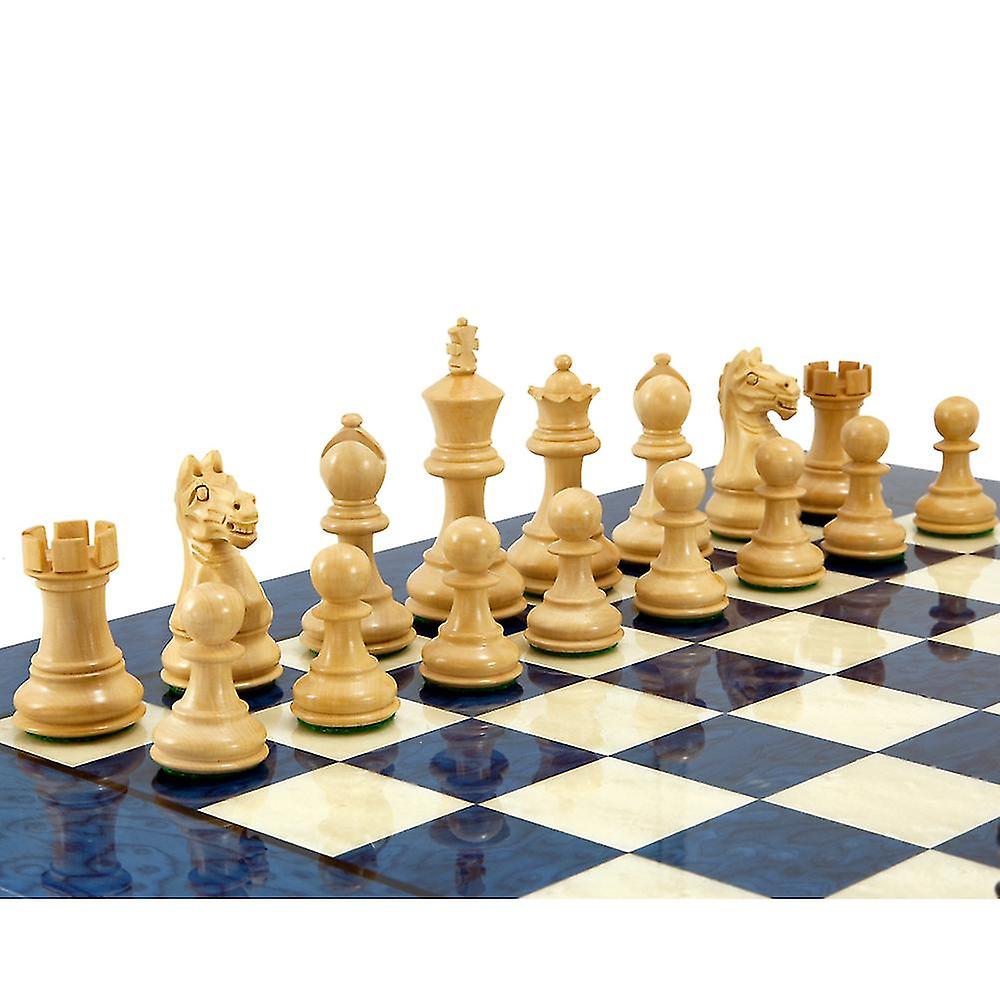 Fierce Knight Blue Chess Set