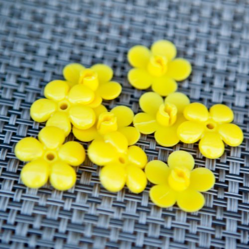 Perky-Pet Yellow Replacement Feeder Flowers， 9pk