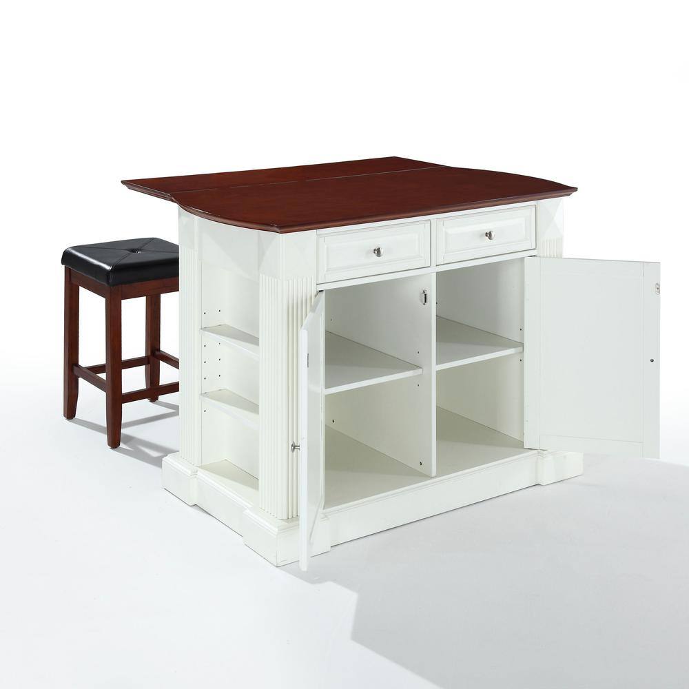 CROSLEY FURNITURE Coventry White Kitchen Island with Stools KF300075WH