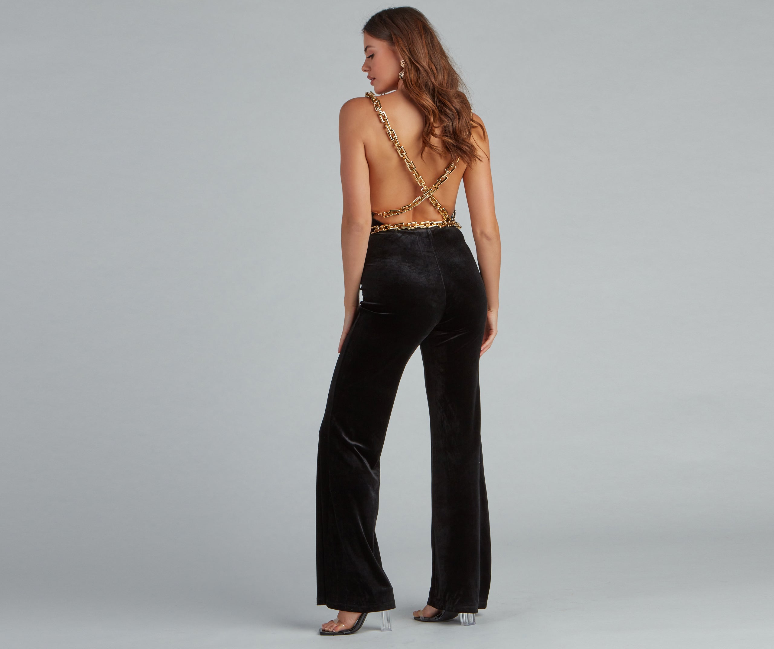 Such A Stunner Chain Strap Jumpsuit