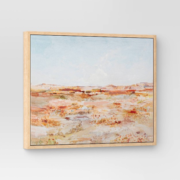 X 20 quot Warm Colors Landscape Framed Canvas Natural