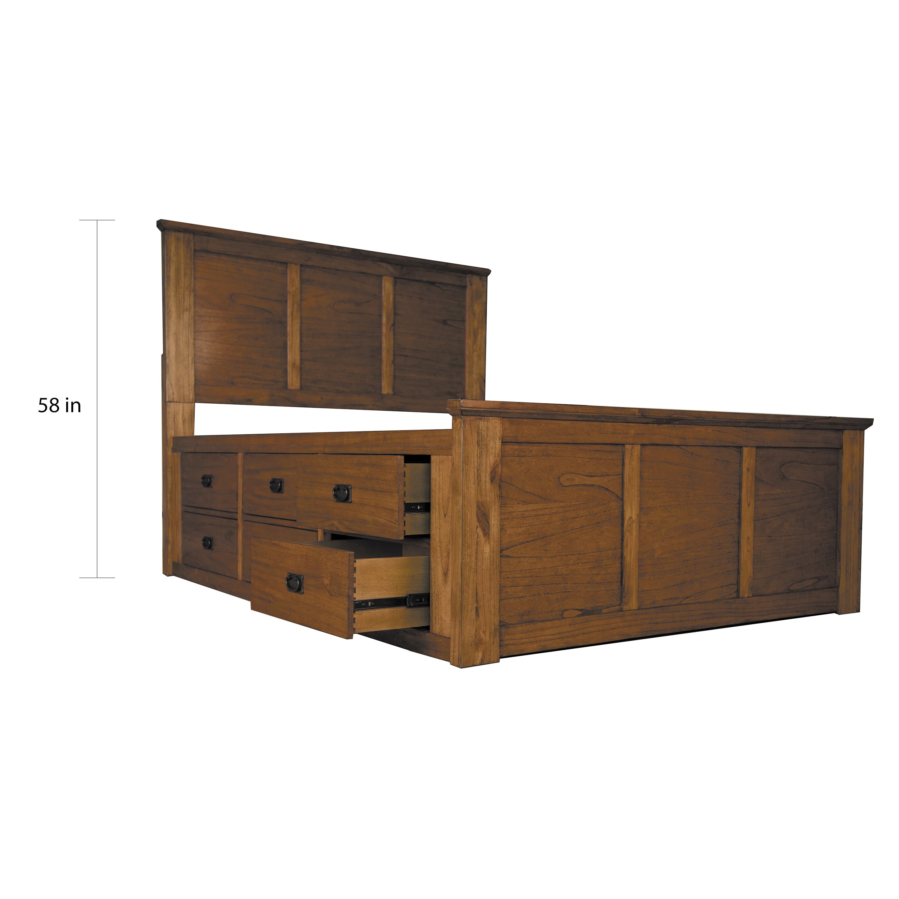 Simply Solid  Aira Solid Wood Storage Bed 87 X 82.5 Transitional, Farmhouse