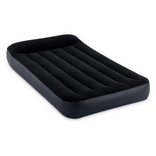 Intex Queen Dura Beam Pillow Rest Classic Airbed Mattress with Built-In Pump 64149ED