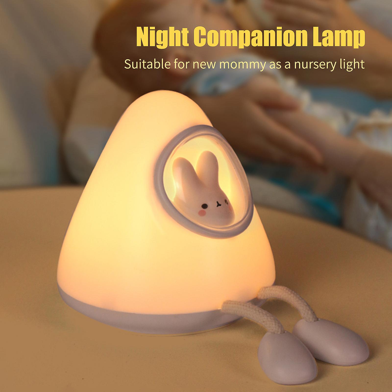 Cute Deer Night Light Warm White and White Bedside Kids Night Light With Touch Sensor 2 Light Brightness Soft Silicone Animal Night Lamp Phone Holder Ni