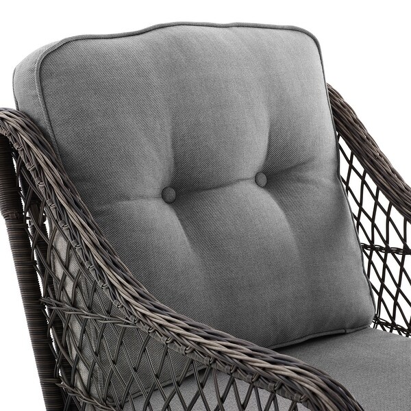 Corvus Vasconia Resin Wicker Outdoor Swivel Lounge Chair