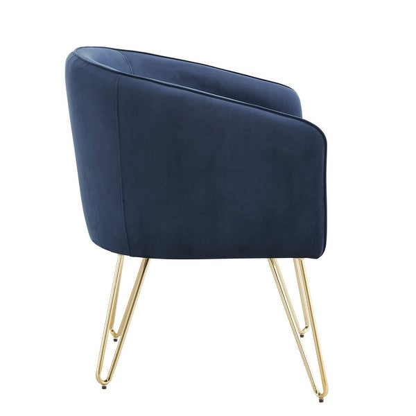 Bette Gold Finish Velvet Accent Chair by iNSPIRE Q Bold