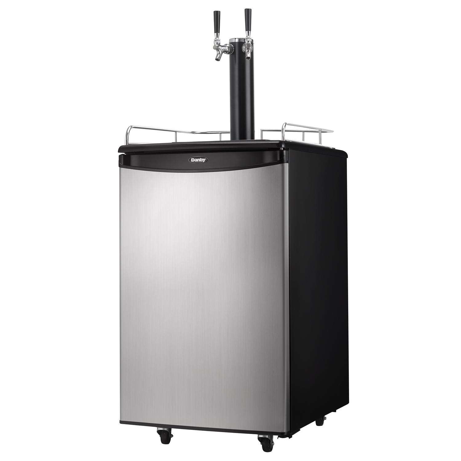 Danby 5.4 ft Black/Silver Stainless Steel Double Keg Cooler 115 W