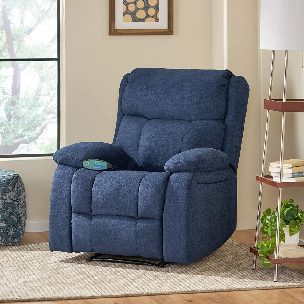 Contemporary Recliner Chair  Massage and Heat Functions With Remote Control   Transitional   Recliner Chairs   by Declusia  Houzz