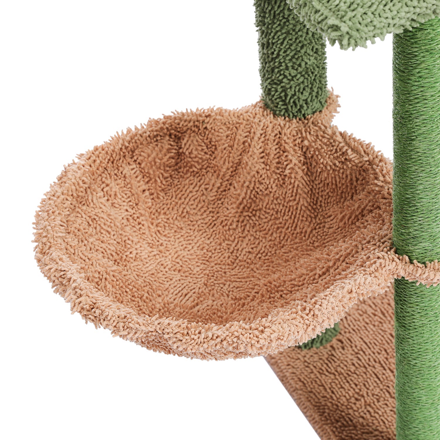 Cat Tree 41 Inches Cactus Cat Tower with Sisal Covered Scratching Post and Cozy Condo for Indoor Cats, Cat Climbing Stand with Plush Perch &Soft Hammock for Multi-Level Cat Play House